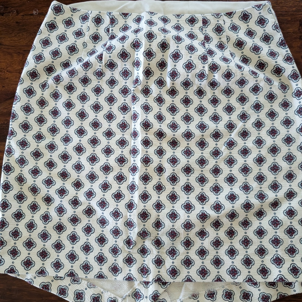 LOFT Black and White Mini Pencil Skirt Casual